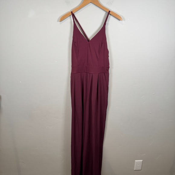 HALARA Pants - Halara Breezeful Backless Wide‎ Leg Quick Dry Jumpsuit Amaranth Size Medium